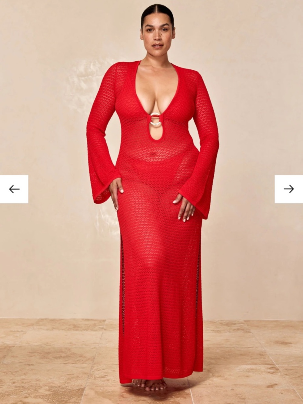 Monday Swimwear MONTEGO DRESS - CHILI PEPPER LACE CROCHET